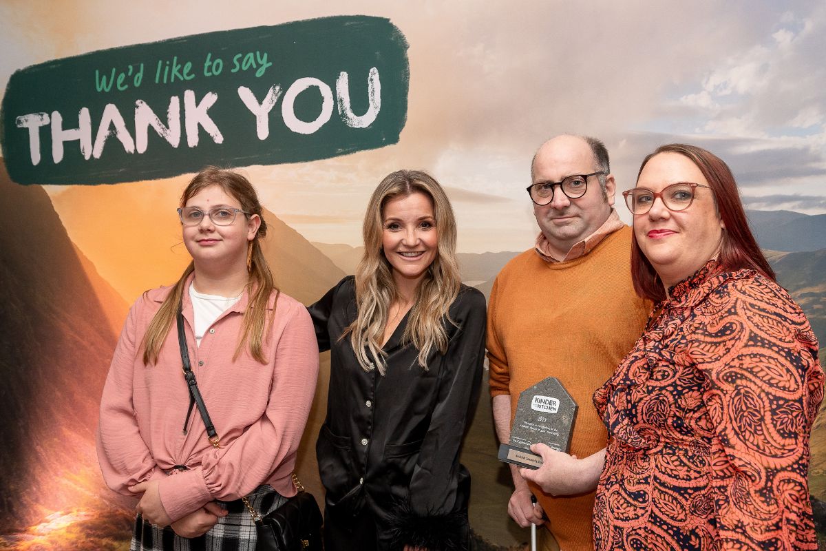 Northside Community Centre: (l-r) Amy Dixon, Helen Skelton, Gary Dixon, Workington mayor Beth Dixon.