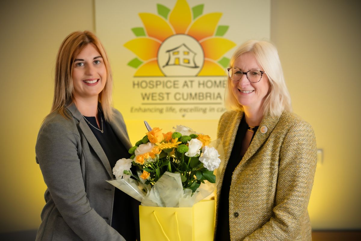 Cumberland colleague with Jessica Woolaghan, Hospice at Home West Cumbria