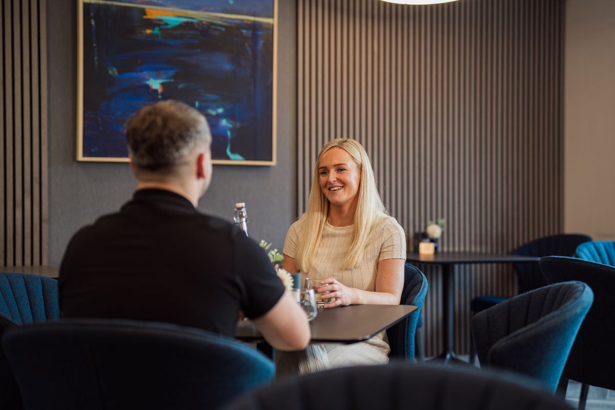 Intermediary team members in discussion