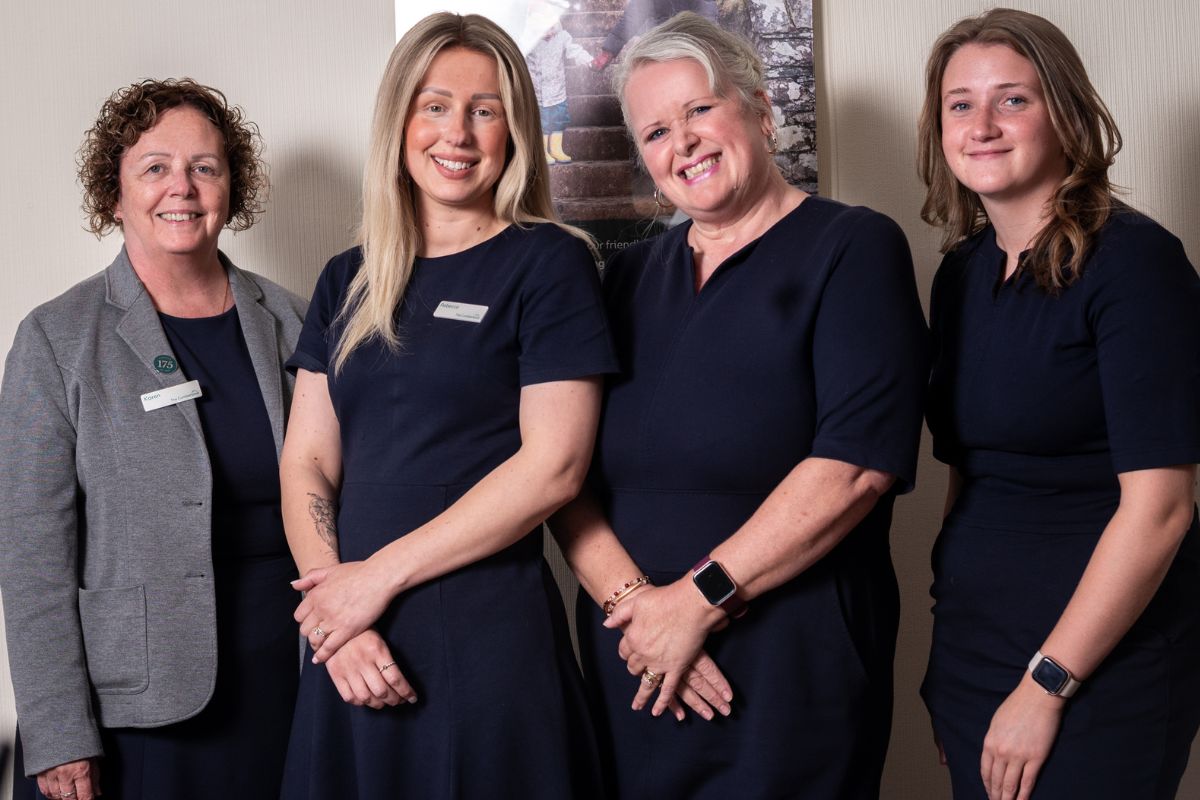 Rebecca Gibson with her Cumberland colleagues