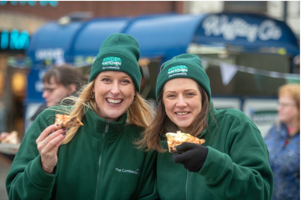 Two of The Cumberland's World Kindness Day team at the event