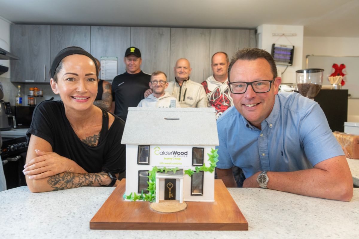 Rebecca Irving, Calderwood House Manager, and  Stuart Miller, Chief Executive at The Cumberland