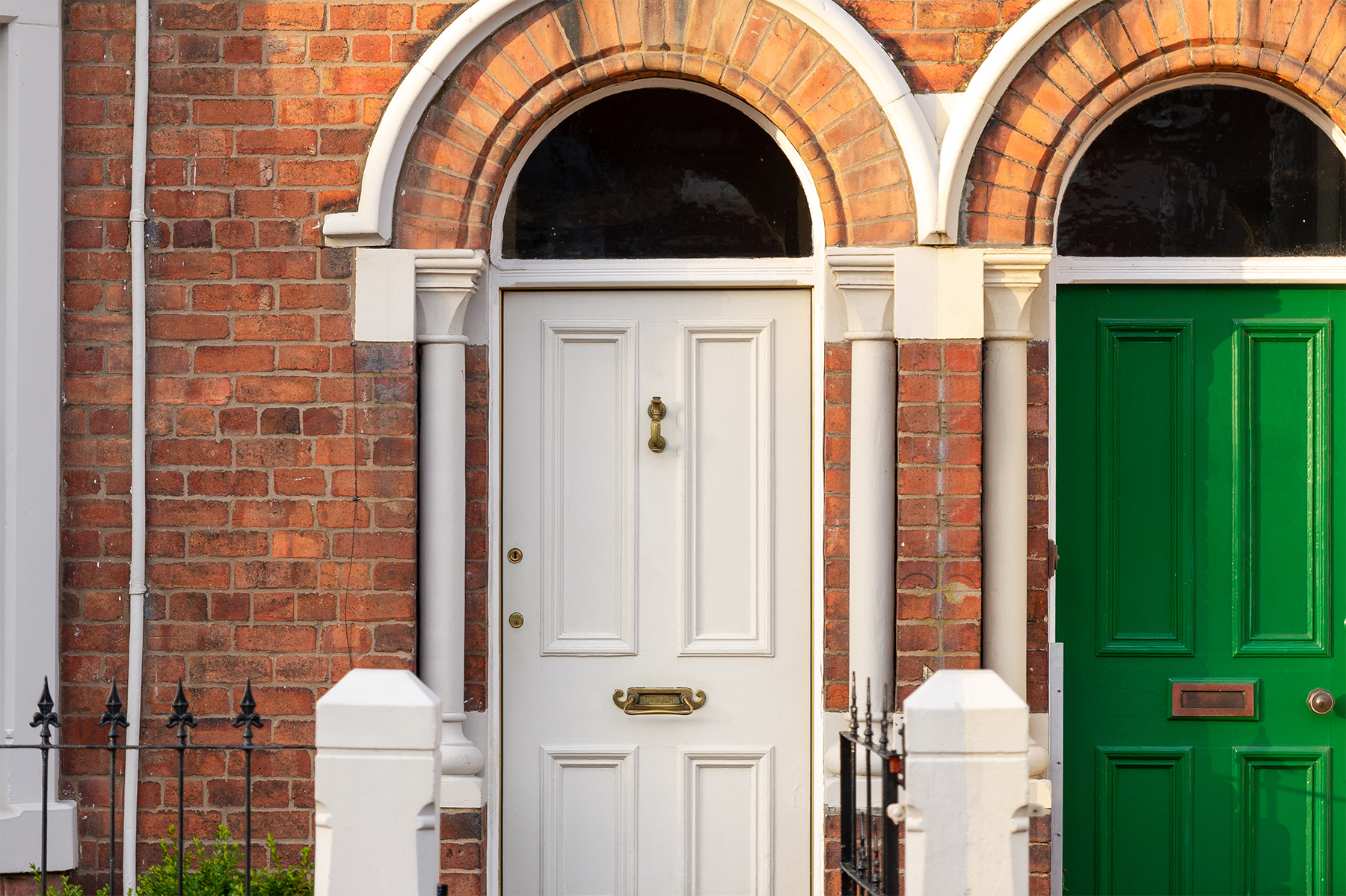 front door of a terraced house