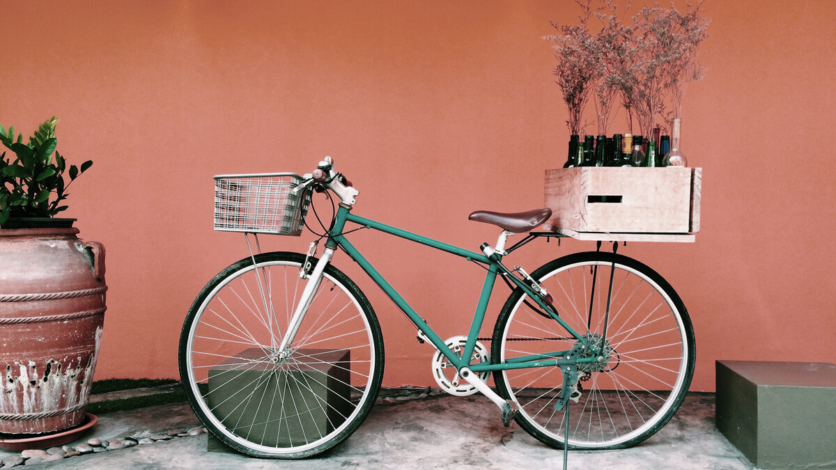 bicycle outisde a home